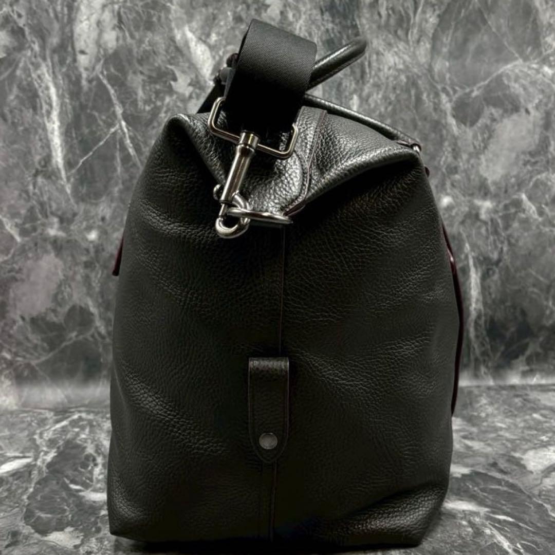 未使用級 COACH トレッカー ボストンバッグ 大容量 レザー ブラック