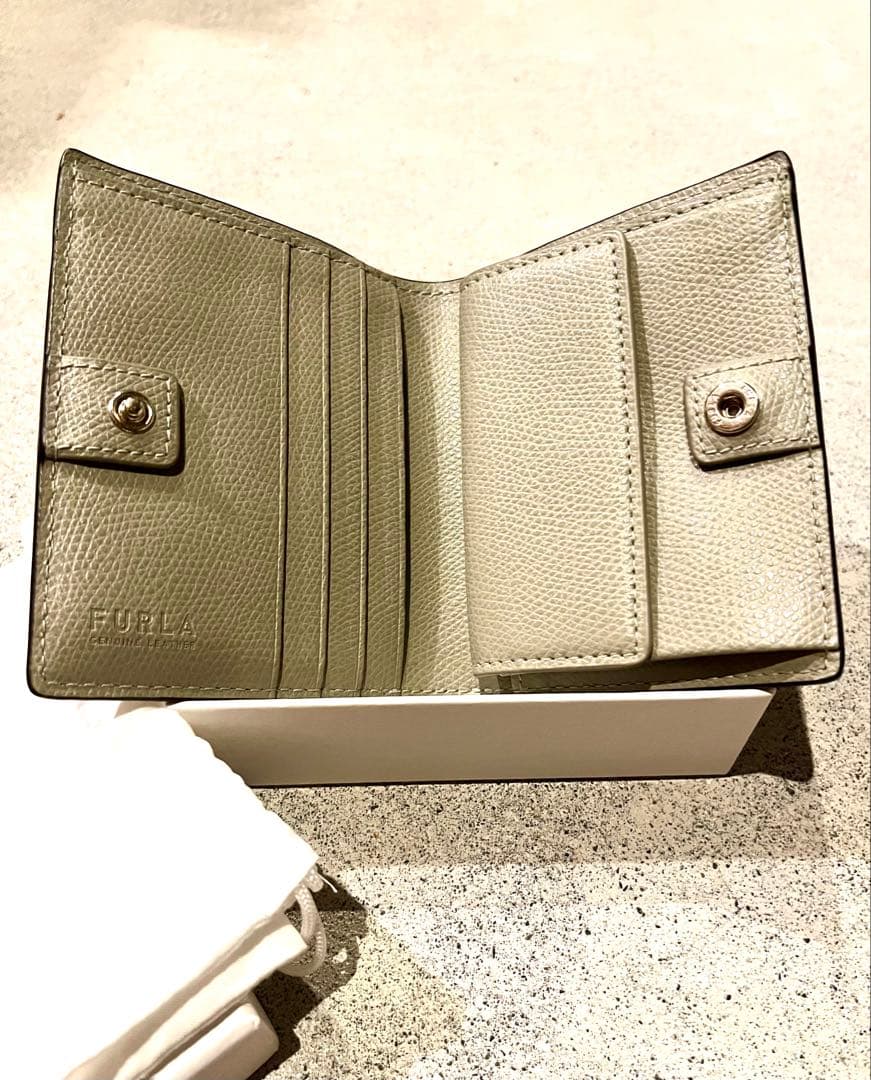 FURLA CAMELIA S コンパクト財布 グレー