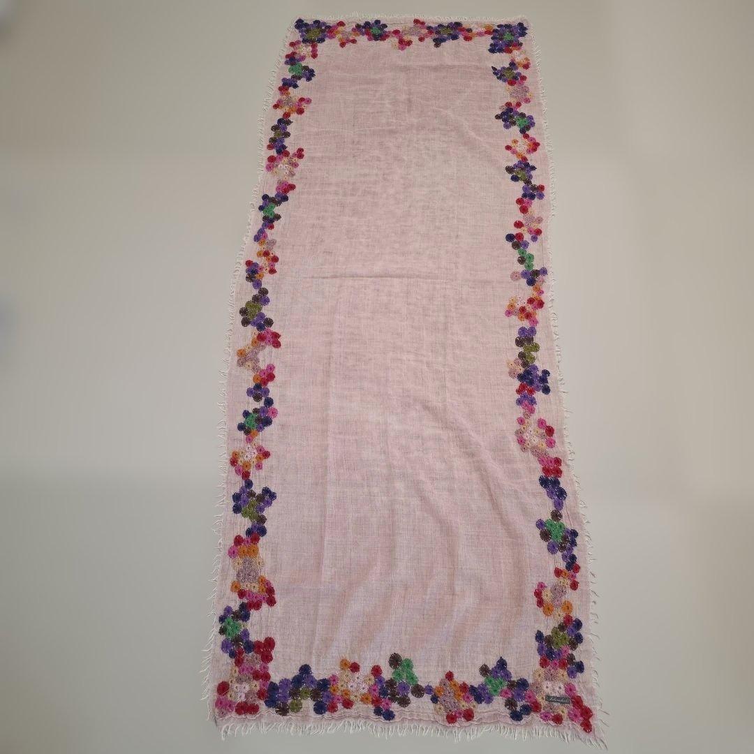 ファリエロサルティ 刺繍 ストール 美品