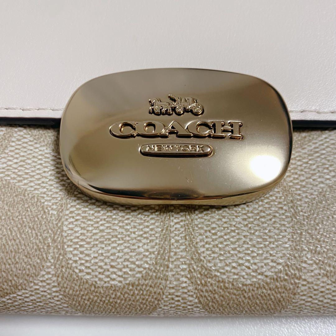 【新品未使用】COACHコーチ★財布★エライザスモールウォレット★白ホワイト