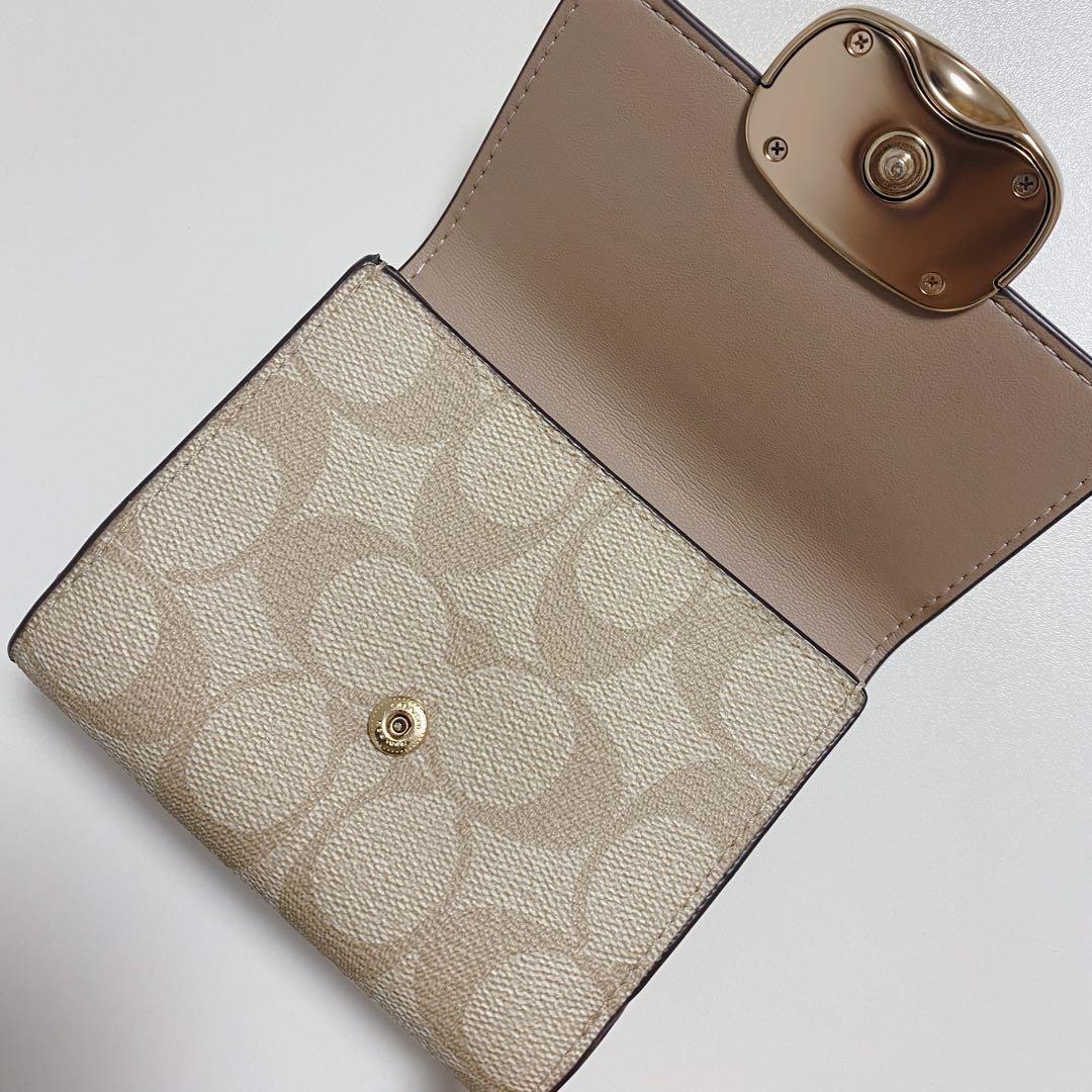【新品未使用】COACHコーチ★財布★エライザスモールウォレット★白ホワイト
