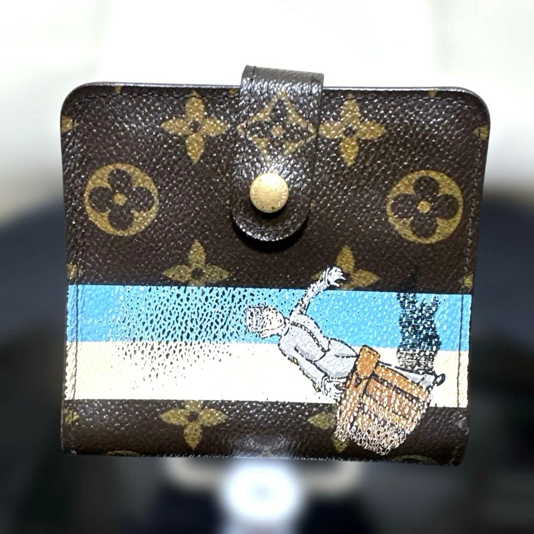 ⑤☆良品☆ モノグラムグルーム コンパクトジップ折財布 ベルボーイ