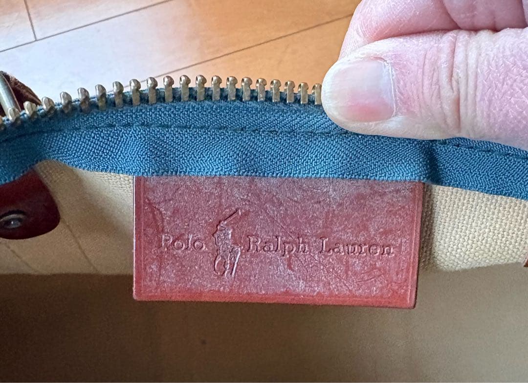 POLO RALPH LAUREN ボストンバッグ PVC レザー 大容量