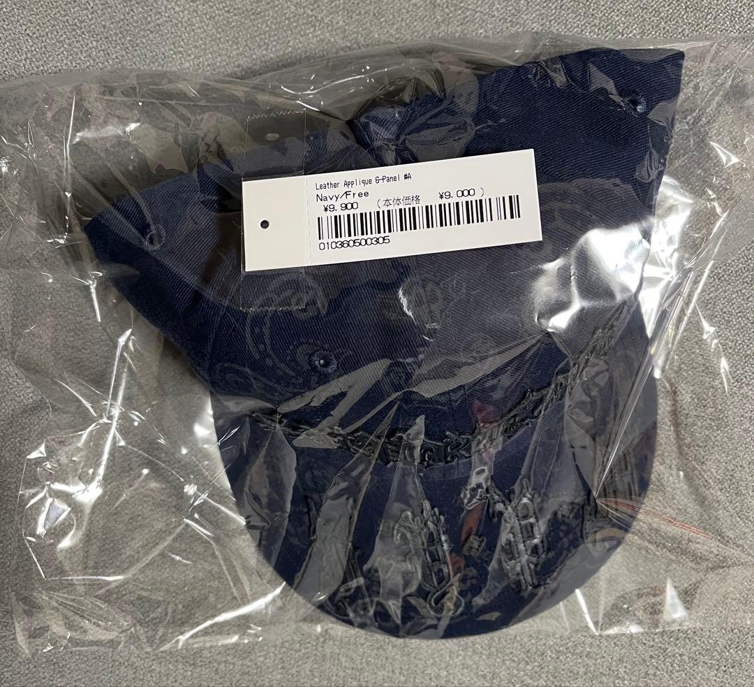 Supreme Leather Applique 6-Panel Navy 新品