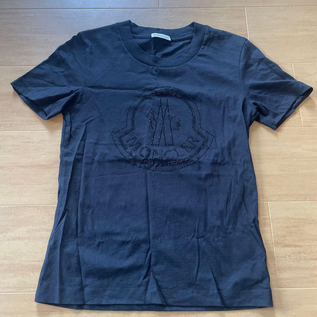 ほぼ新品　MONCLER ブラック ロゴ Tシャツ　XS
