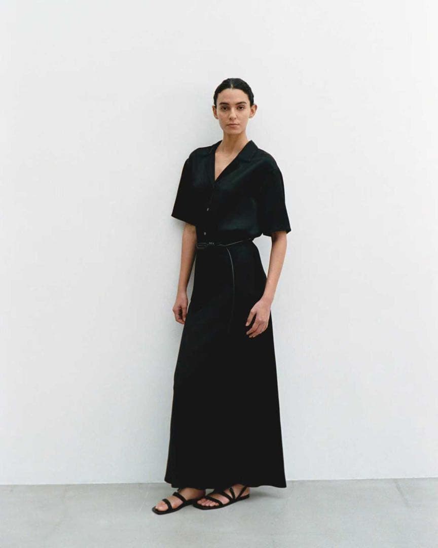 0 新品タグ付き ENOF ace long skirt ブラック