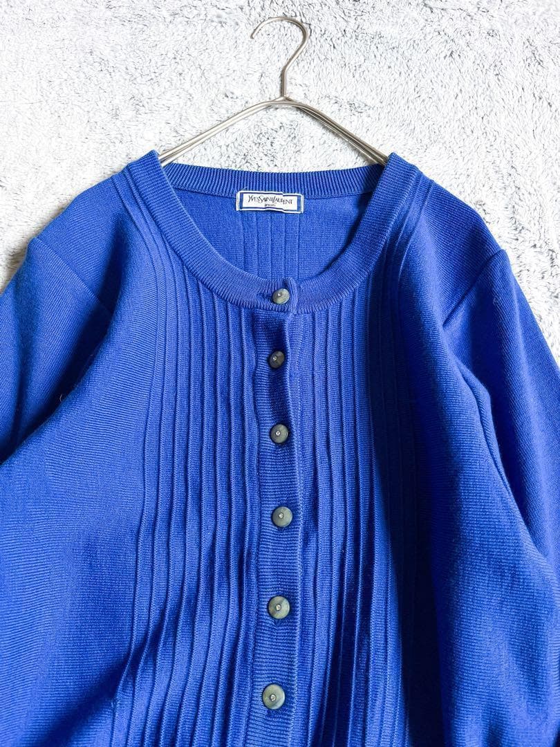 【YvesSaintLaurent】サンローラン クルーネックカーディガン M