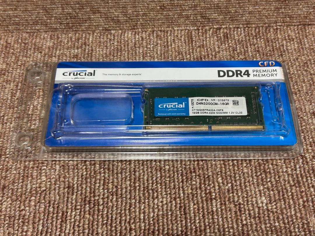 n*e様 ノート用 DDR4 3200 SODIMM 16GB クルーシャル マ
