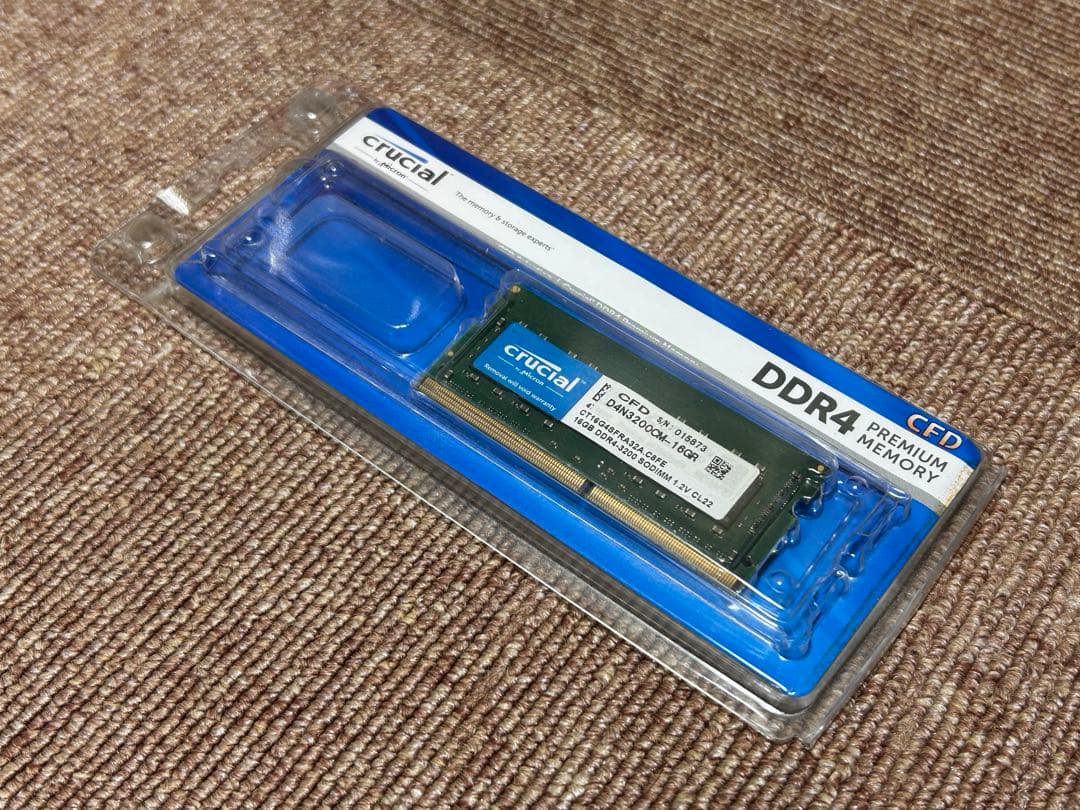 n*e様 ノート用 DDR4 3200 SODIMM 16GB クルーシャル マ