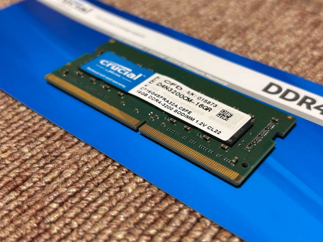 n*e様 ノート用 DDR4 3200 SODIMM 16GB クルーシャル マ