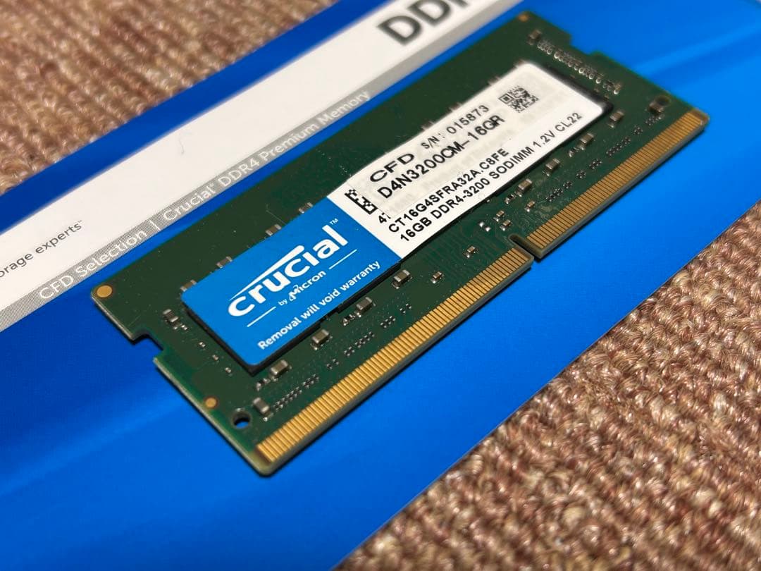 n*e様 ノート用 DDR4 3200 SODIMM 16GB クルーシャル マ