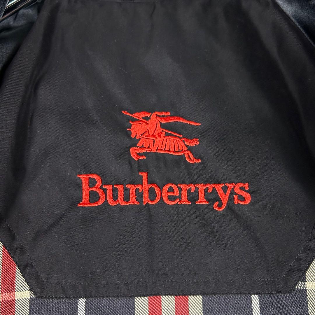 人気☆BURBERRYS 中綿モッズコート ノバチェック Bロゴ総柄 フード収納