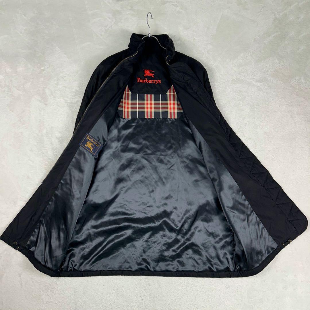 人気☆BURBERRYS 中綿モッズコート ノバチェック Bロゴ総柄 フード収納