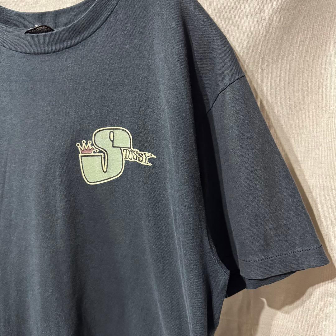 80s OLD STUSSY Tシャツ 折れクラウン 黒タグ後期 USA製