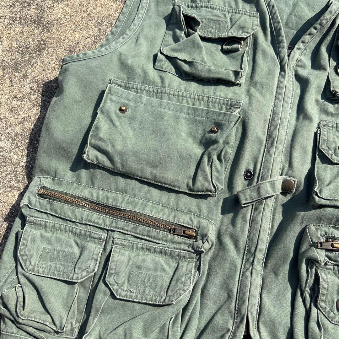 90s OLD GAP オールドギャップ サファリ ハンティング ベスト カーキ
