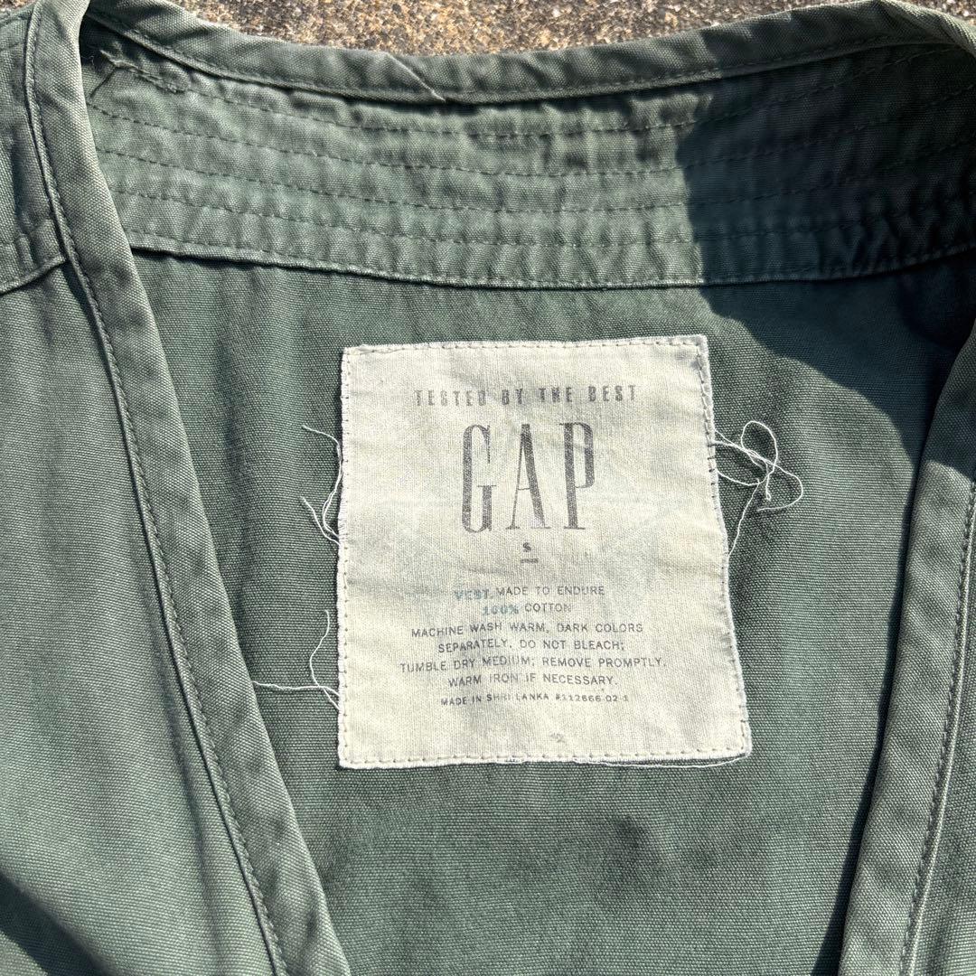 90s OLD GAP オールドギャップ サファリ ハンティング ベスト カーキ