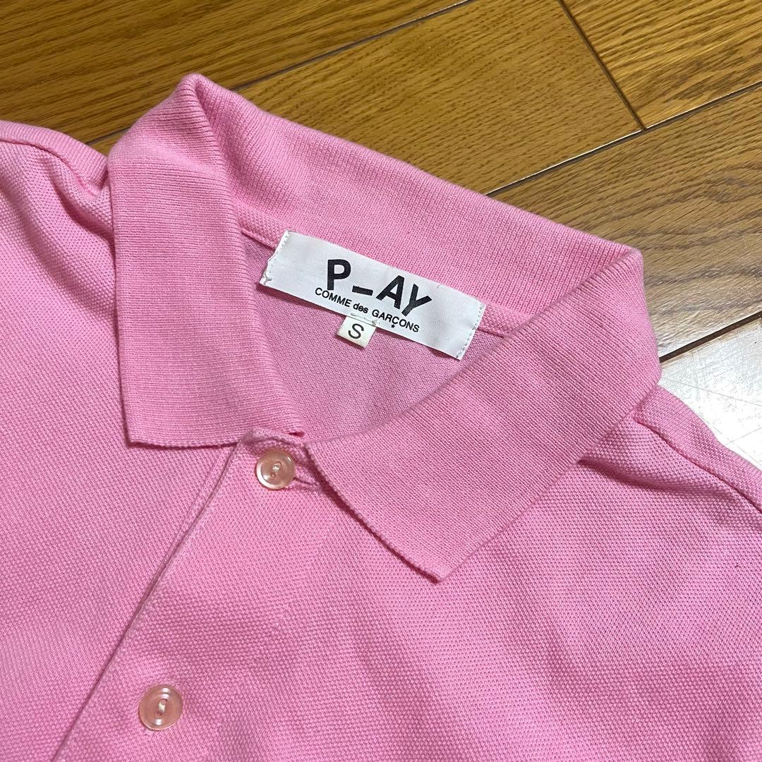 PLAY COMME des GARCONS ハートロゴ ポロシャツ ピンク