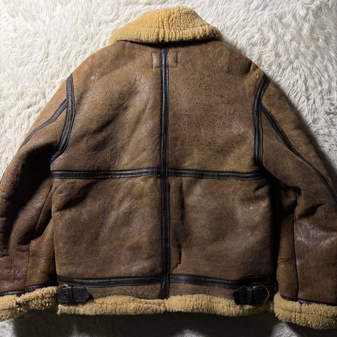 【米国製】schott フライトジャケット　B-3 羊革　ムートン　38