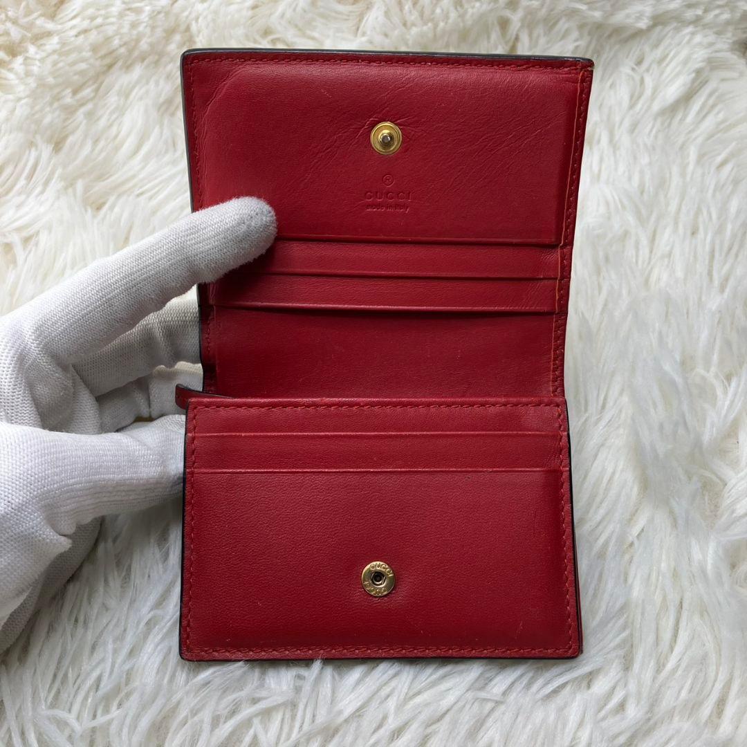 ✨美品✨ GUCCI 二つ折り財布 チェリー GG柄 ストーン抜けナシ