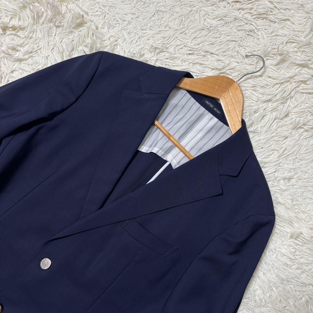 美品 マッキントッシュ 紺ブレ トロッタージャケット キッドモヘヤ 洗える L
