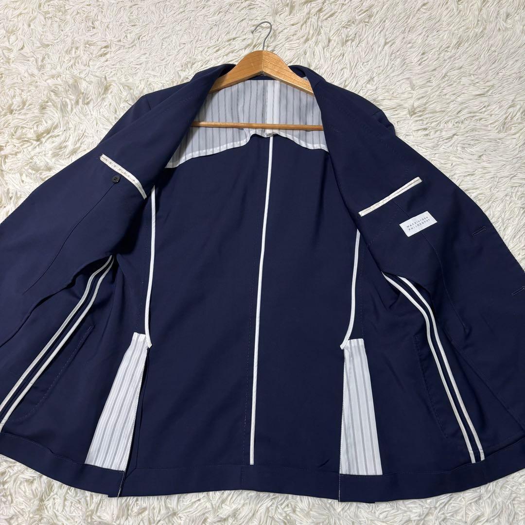 美品 マッキントッシュ 紺ブレ トロッタージャケット キッドモヘヤ 洗える L