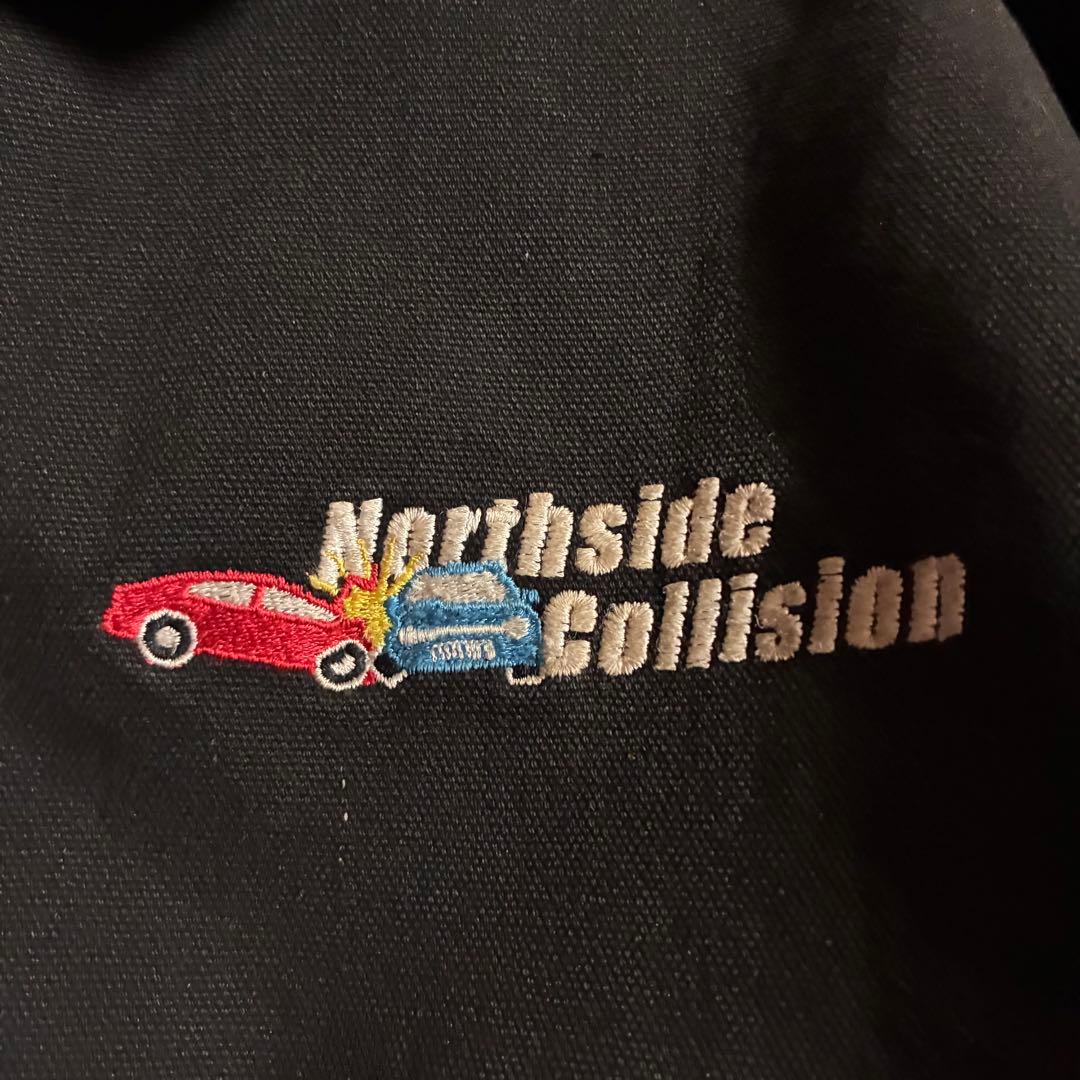 ライトダック地 デトロイトジャケット バックビック刺繍ロゴ企業 短丈古着