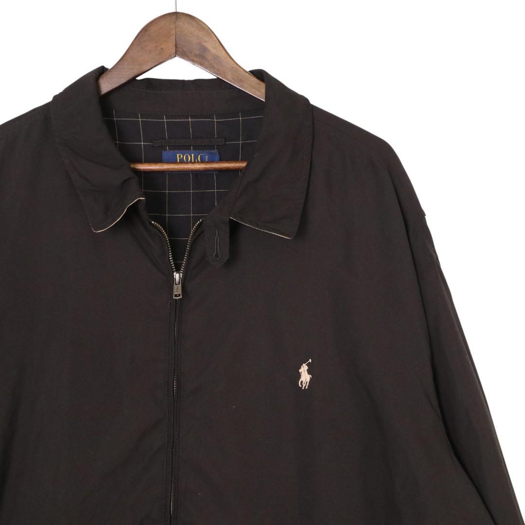 【希少✨】現行ポロラルフローレン スウィングトップ 裏地総チェック柄 黒 3XL