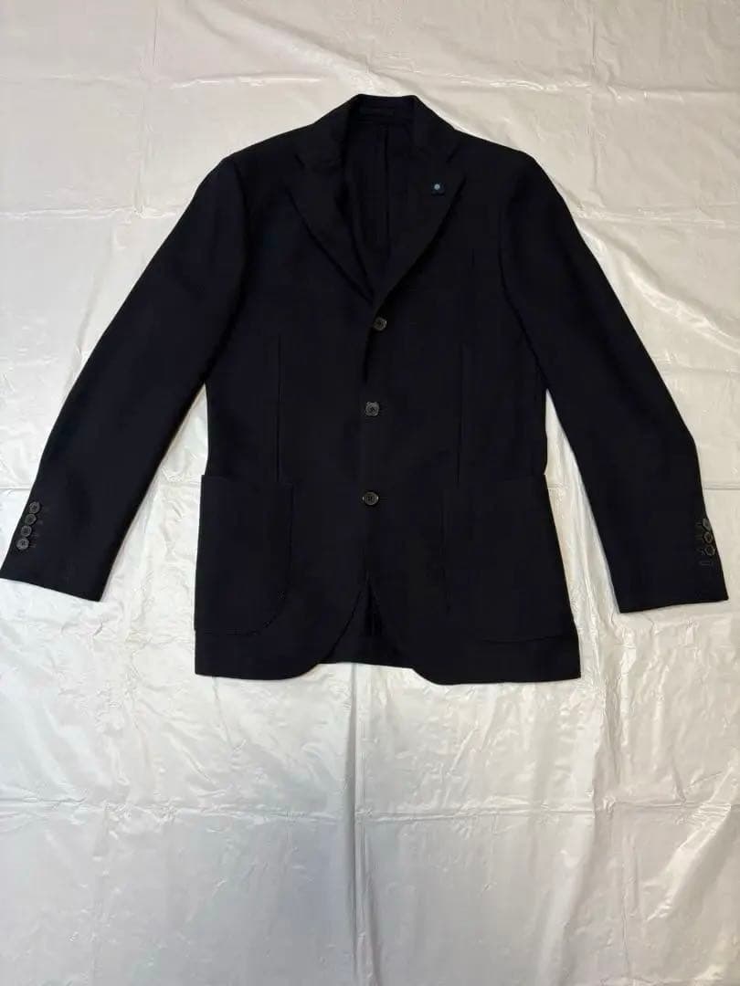 【極美品】LARDINI ラルディーニ テーラードジャケット ネイビー