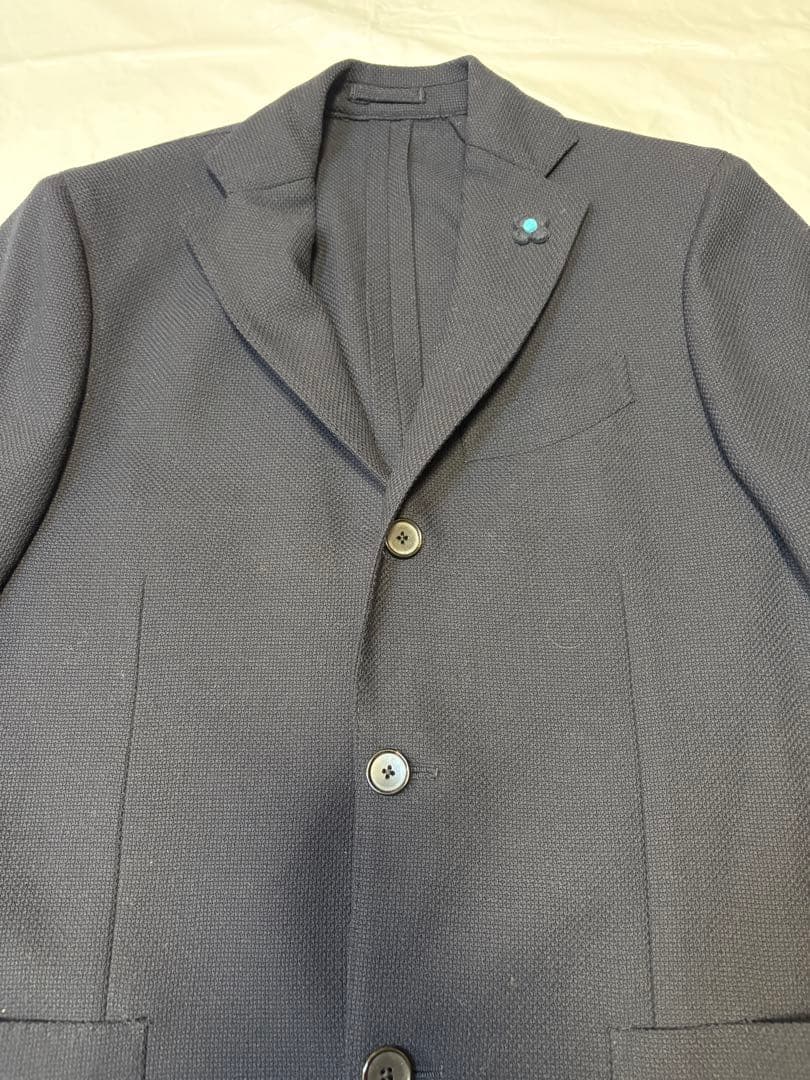 【極美品】LARDINI ラルディーニ テーラードジャケット ネイビー