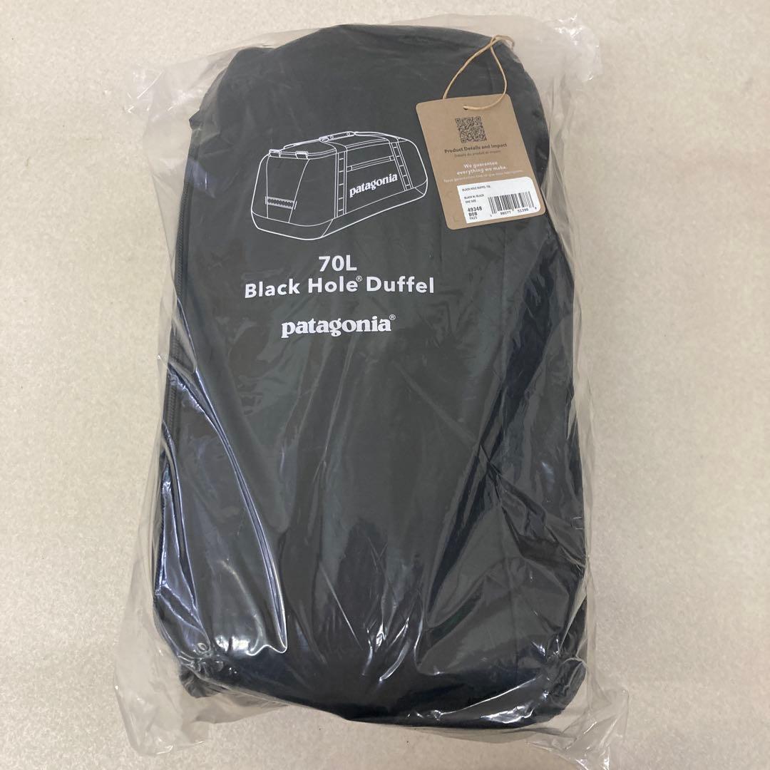 【新品未使用】patagonia ブラックホールダッフル70L 黒