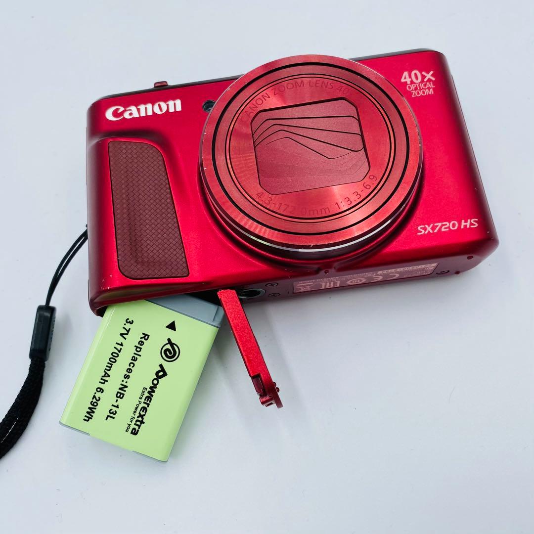 動作確認済 ⭐︎美品⭐︎ Canon SX720 HS デジカメレッドボディ