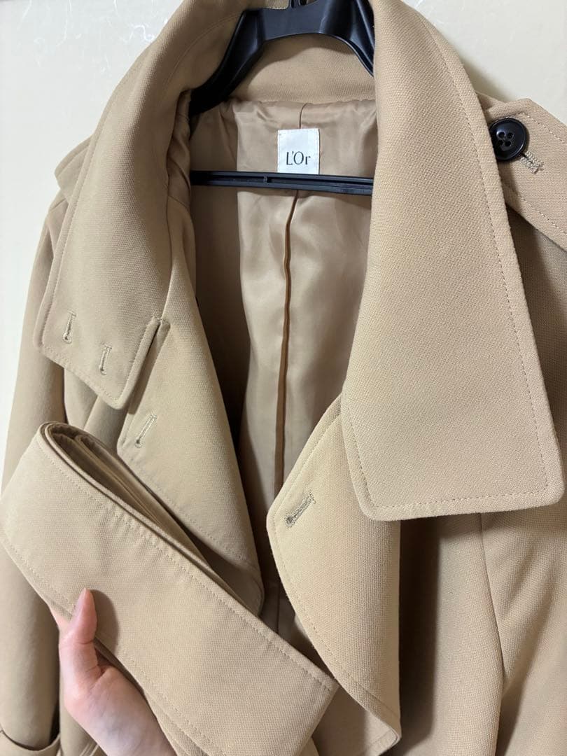 L'Or(ロル)トレンチコート／stand collar long coat
