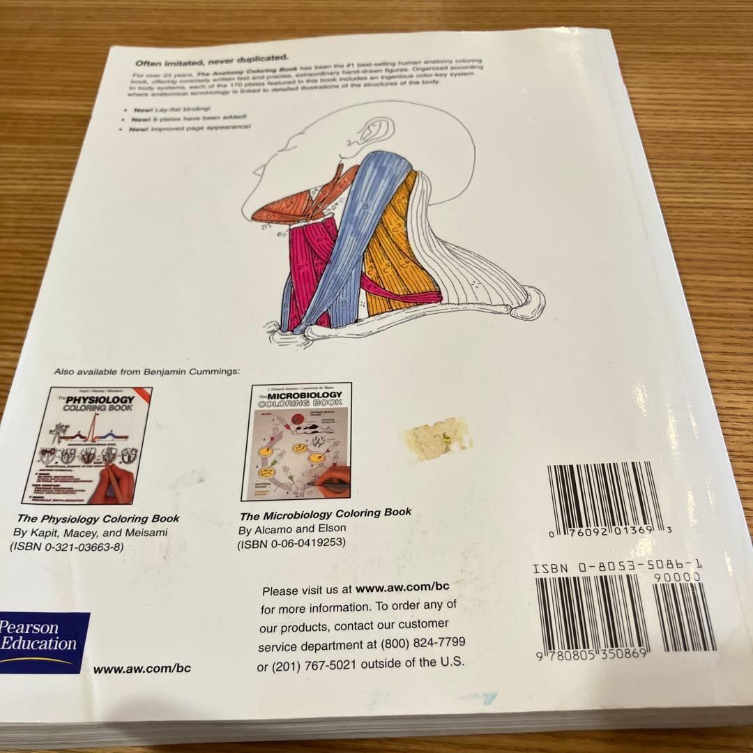 洋書　The Anatomy Coloring Book 人体　解剖　ぬりえ