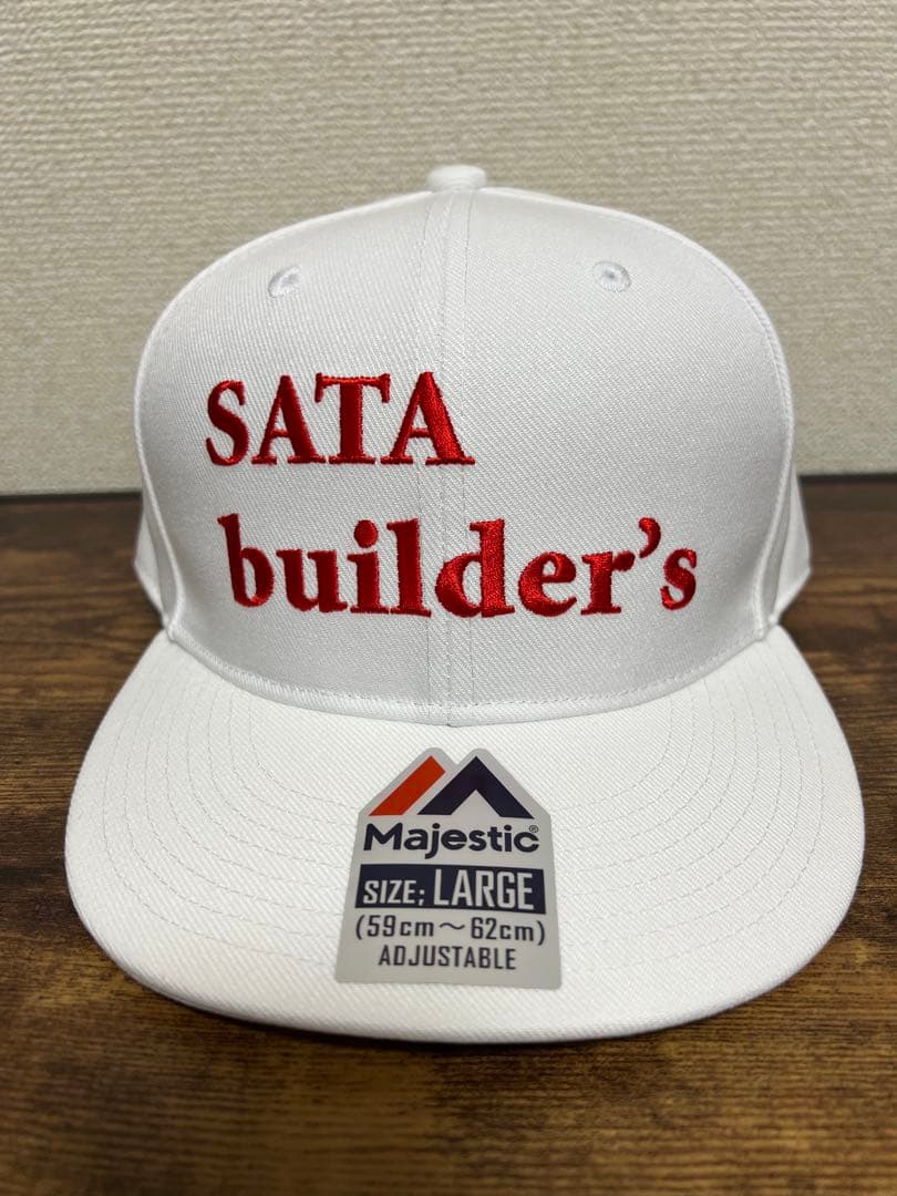 SATA builder's × HONDA Majestic Cap ホワイト