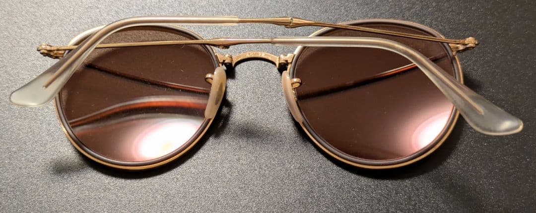 Ray-Ban レイバン サングラス 折りたたみ式 金 ミラー仕様 Y2K 平成