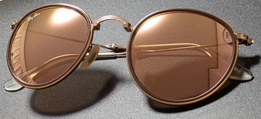 Ray-Ban レイバン サングラス 折りたたみ式 金 ミラー仕様 Y2K 平成