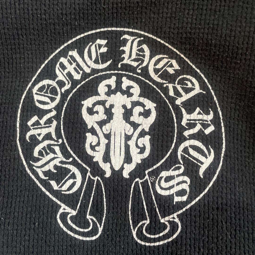 クロムハーツ アメリカンフラッグ Tシャツ Lブラック　ロンＴ　サーマル
