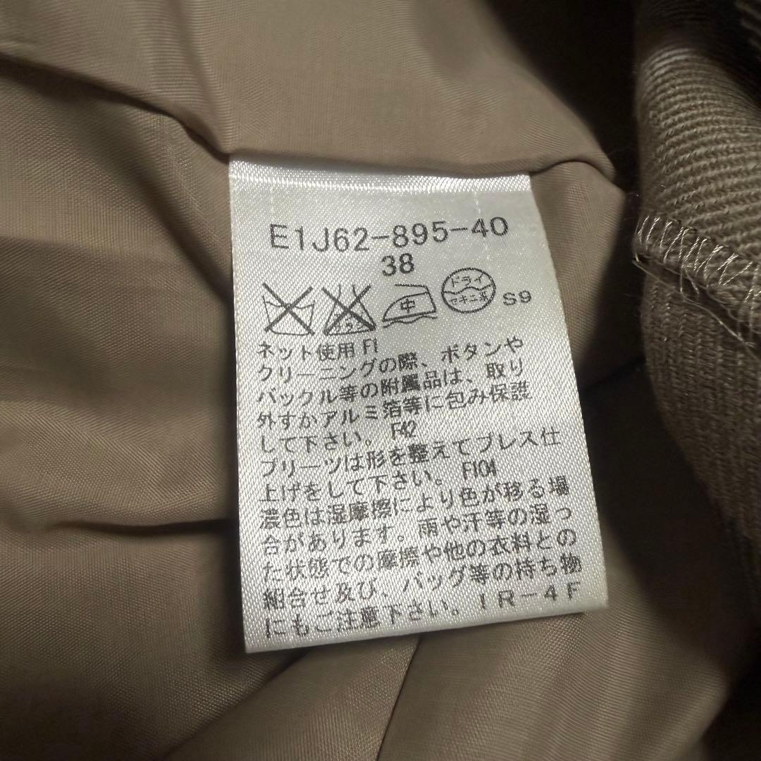 バーバリーブルーレーベル ワンピース ベルト付き ノバチェック 刻印ボタン 38