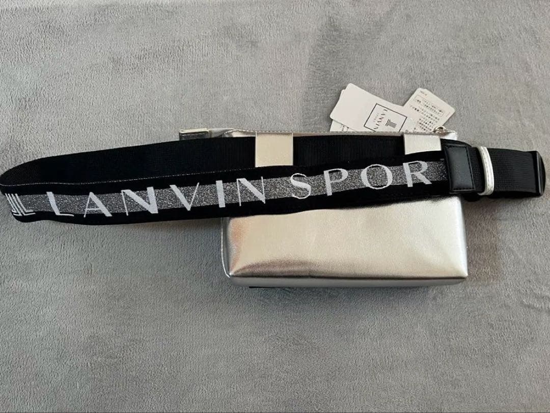新品　LANVIN SPORT ボディバッグ ブラック・シルバー　ゴルフ