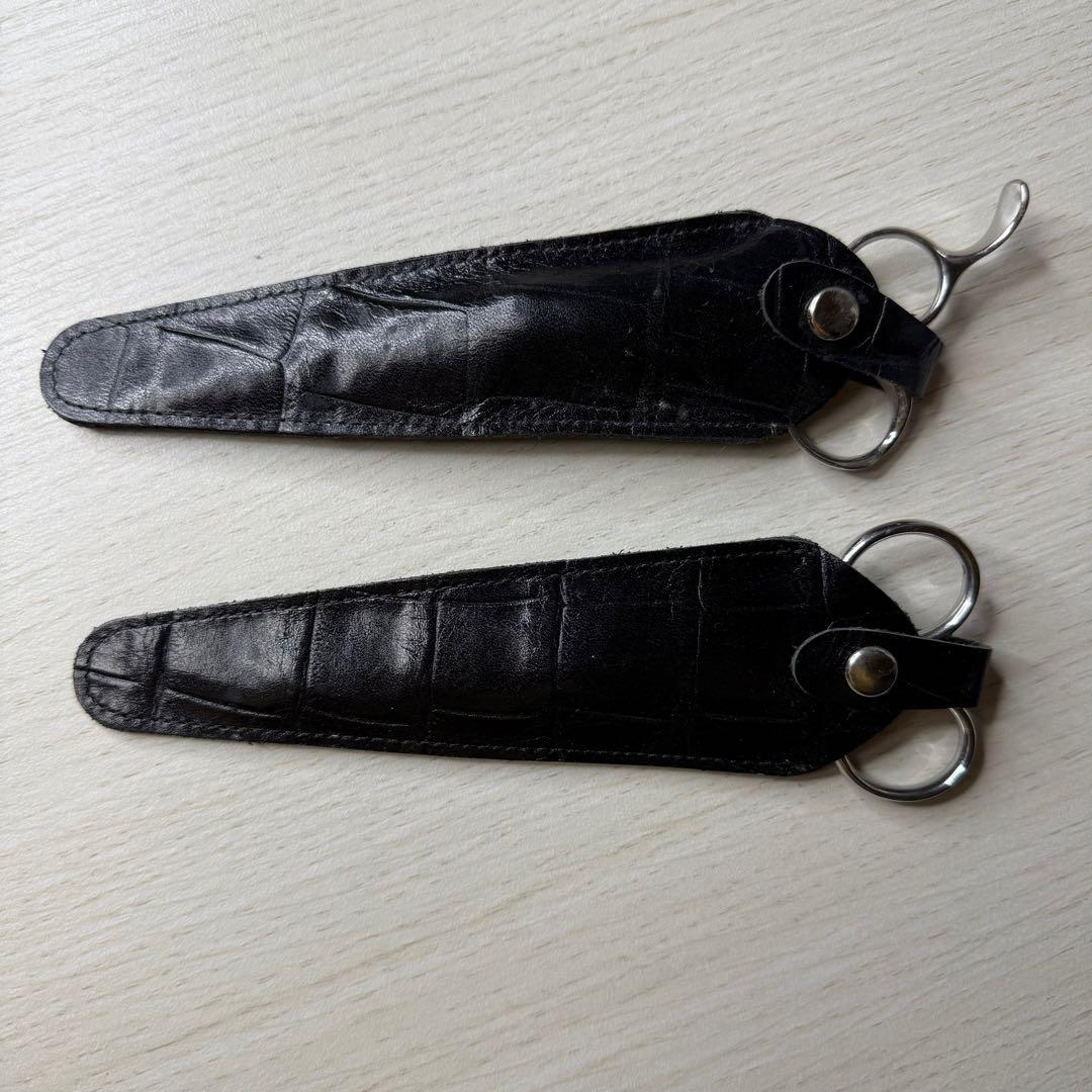 武芸　AZA30 & MWU60 散髪用シザーセット　レザーケース付き　美容師