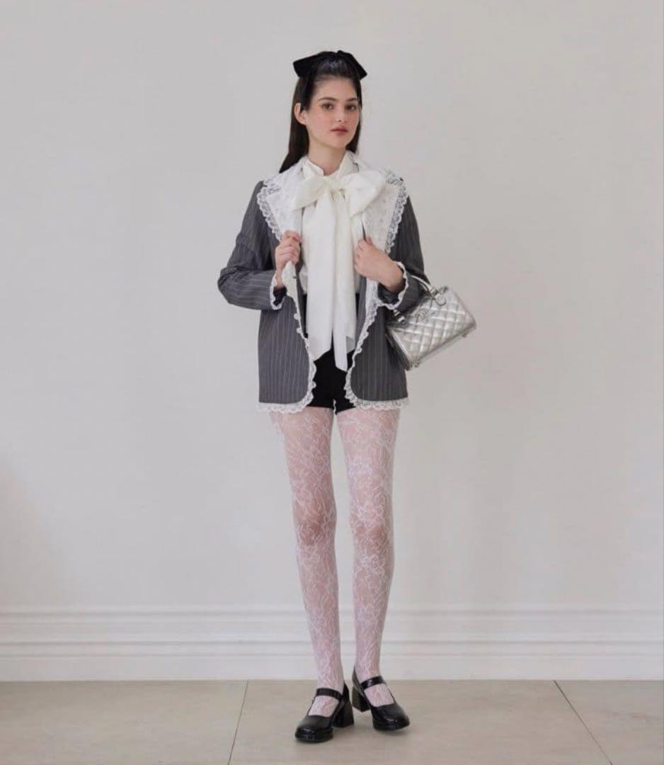 ジャケット・アウター treat urself Retro lace jacket