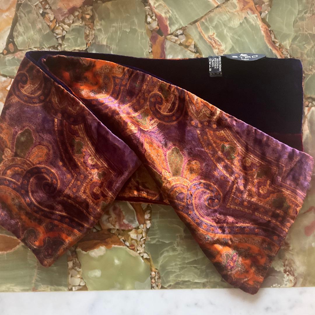 ETRO ベロアベイズリーリバーシブルストール