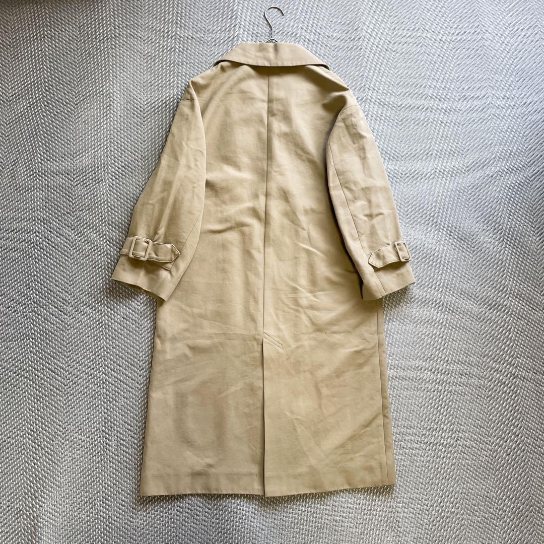 美品　IENA イエナ　コットンWクロスオーバーチェスターコート　ベージュ　36