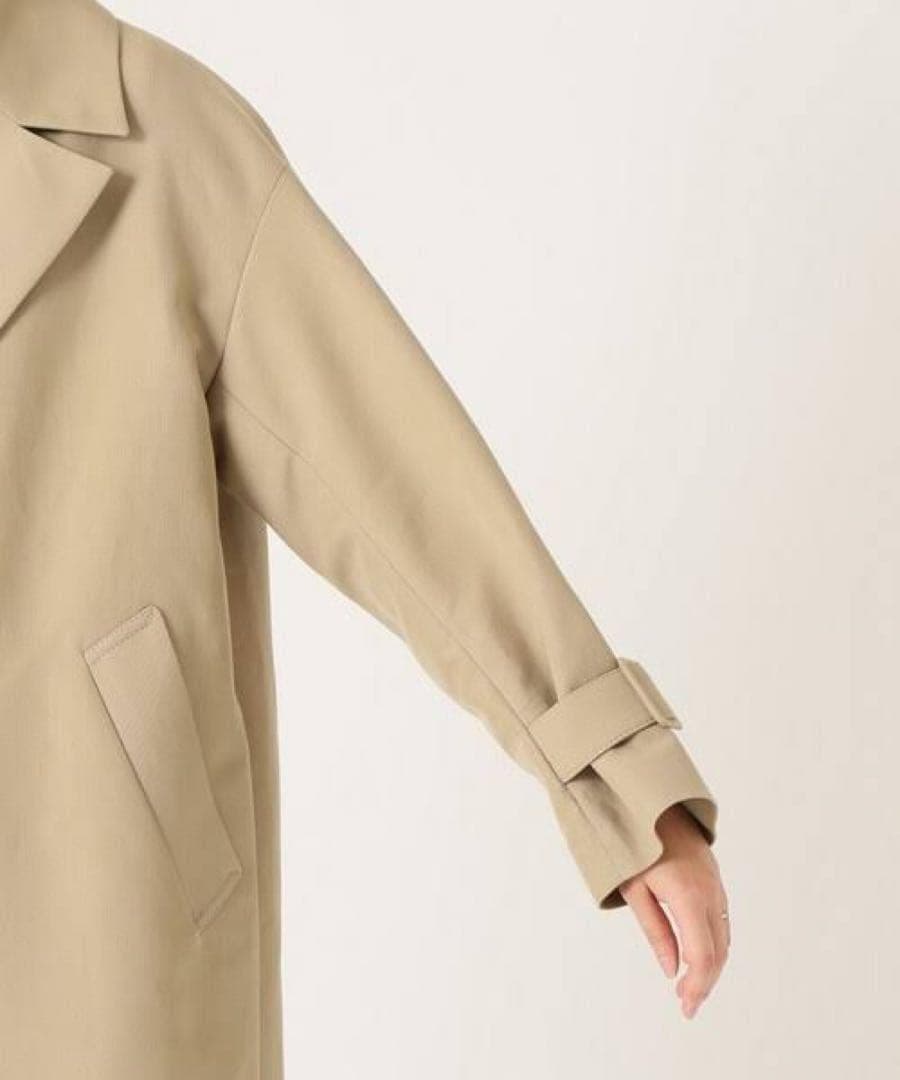 美品　IENA イエナ　コットンWクロスオーバーチェスターコート　ベージュ　36