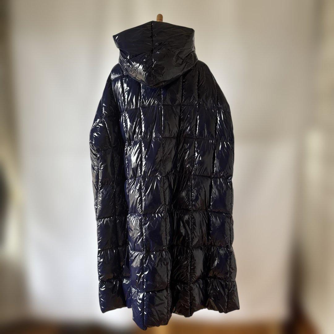 SEMI COUTURE 中綿 フード・ベルト付 ダブルジップ ロングコート