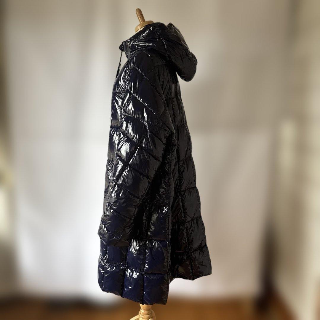 SEMI COUTURE 中綿 フード・ベルト付 ダブルジップ ロングコート