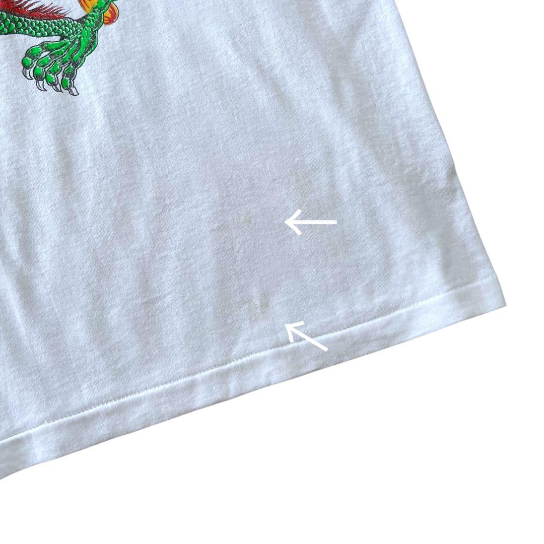 Hanes ヘインズ 90s USA製 ドラゴンプリントTシャツ シングルST
