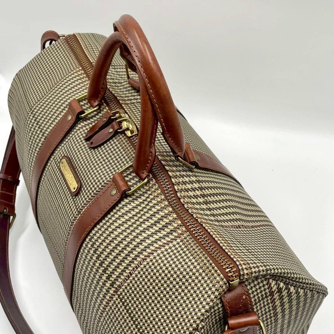 【美品】 ラルフローレン 2way ボストンバッグ チェック 大容量 希少