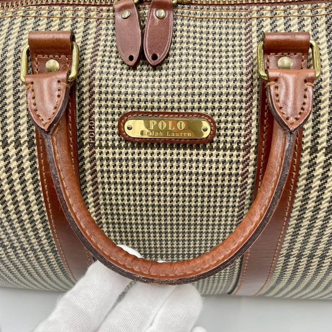 【美品】 ラルフローレン 2way ボストンバッグ チェック 大容量 希少