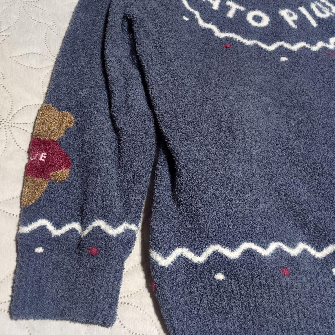 ノルディックショールカーディガン　ブルー　HOLIDAY　ホリデー　ベア